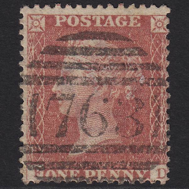 GB QV 1857 1d Rose-red (Plate 56) SG40-C10(1) FD GU Swansea 763