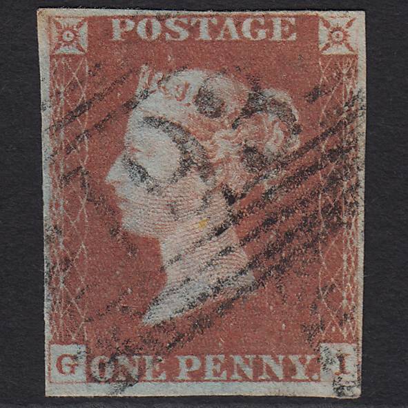 GB QV 1841 1d Red-brown (Plate 82) SG8-B1(1) GI GU Kelso 193