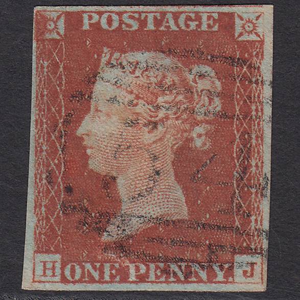 GB QV 1841 1d Red-brown Pl 58 SG8-B1(1) HJ GU Missing Imprimatur Battle 54