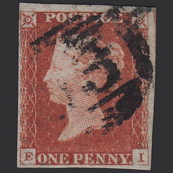 GB QV 1841 1d Red-brown (Plate 60) SG8-B1(1) EI FU 4M Imperf