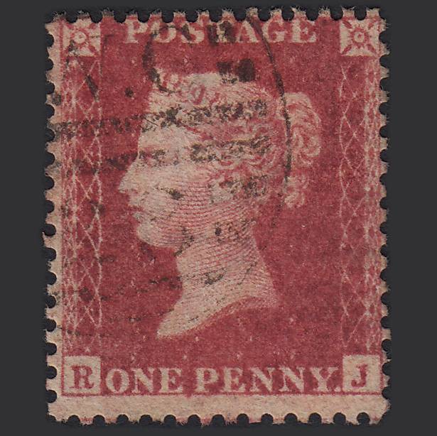 GB QV 1857 1d (Plate 42) SG41-C10(4) RJ GU London D&S WC23 Misperf