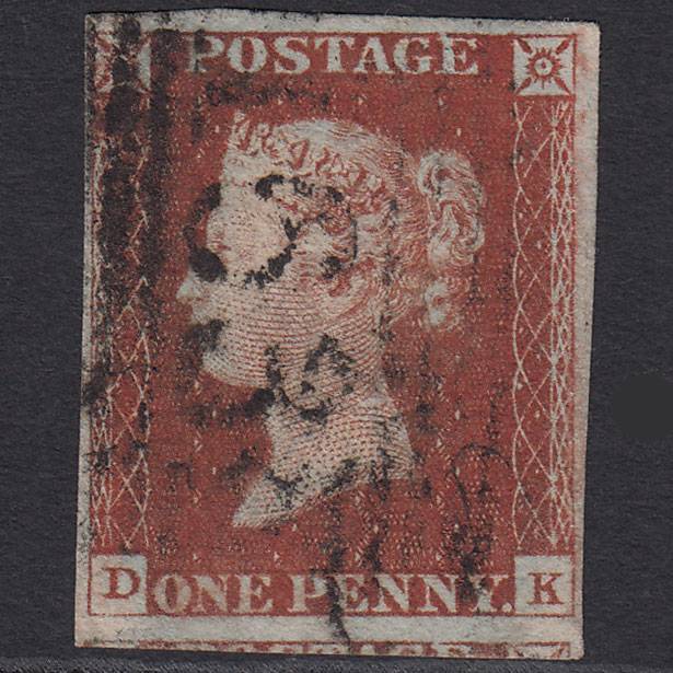 GB QV 1841 1d Red-brown (Plate 56) SG8-B1(1) DK FU 4 Margins