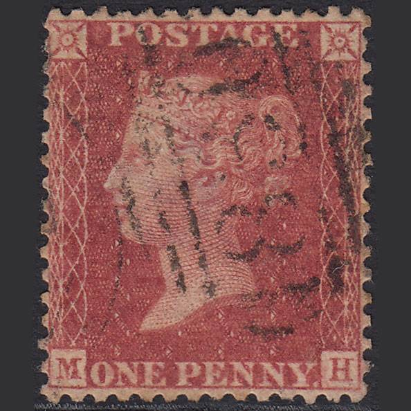 GB QV 1857 1d (Plate 52) SG40-C10(1) MH GU Uxbridge 830 Very Well Centred