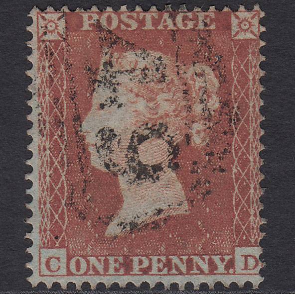 GB QV 1854 1d Red-brown (Plate 179) SG17-C1(1) CD GU Barnsley 49