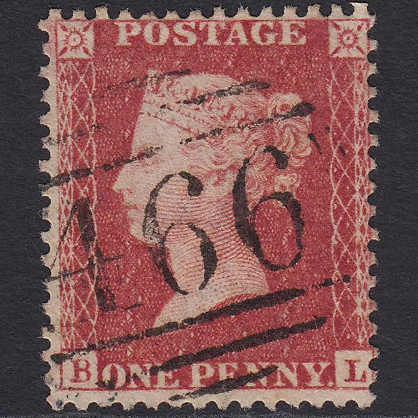 GB QV 1857 1d (Plate 46) SG40-C10(1) BL FU Liverpool 466 Well Centred
