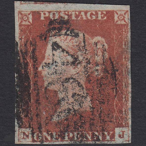 GB QV 1841 1d Red-brown (Plate 74) SG8-B1(1) NJ GU 4 Margins Liverpool 466