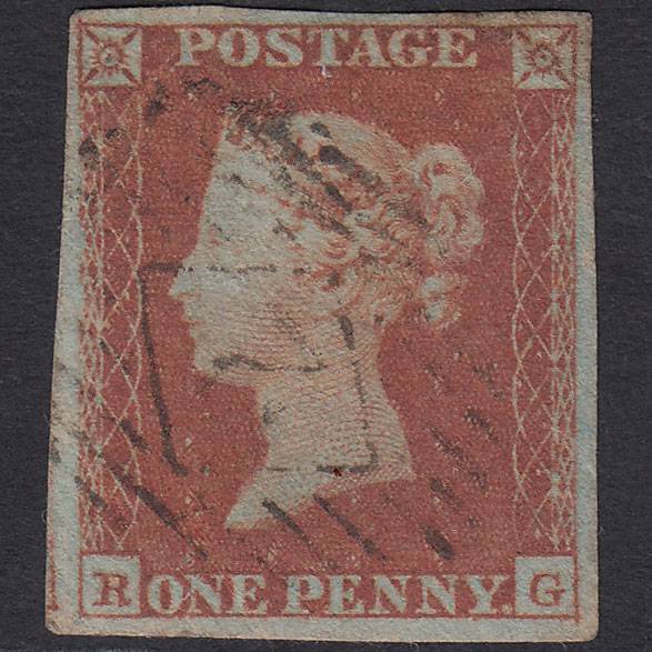 GB QV 1841 1d Red-brown (Plate 122) SG8-B1(1) RG GU London IS 2