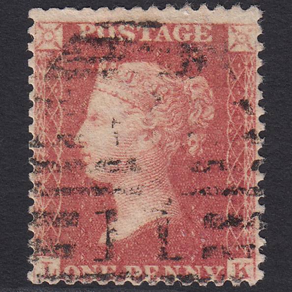 GB QV 1857 1d Rose-red (Plate 41) SG40-C10(1) GU London D&S Cancel