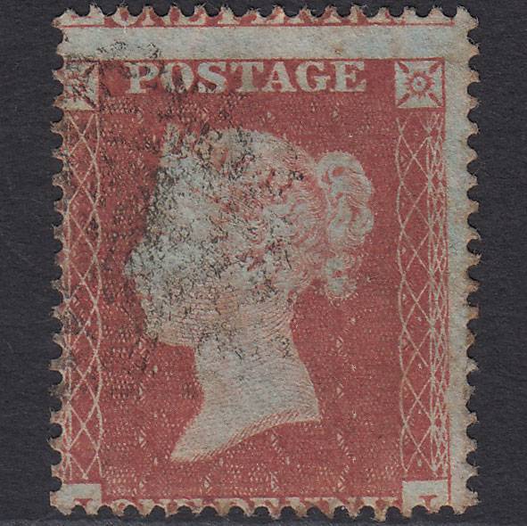 GB QV 1854 1d Red-brown (Plate 178) SG17-C1(1) JJ GU Light Cancel Misperf