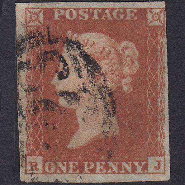 GB QV 1841 1d Red-brown (Plate 93) SG8-B1(1) RJ GU 4 Margins