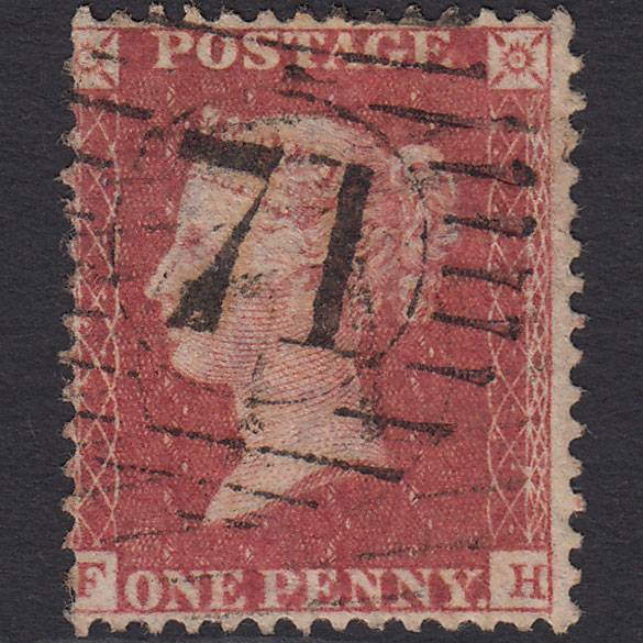 GB QV 1857 1d Rose-red (Plate 62) SG40-C10(1) FH FU London D&S 71