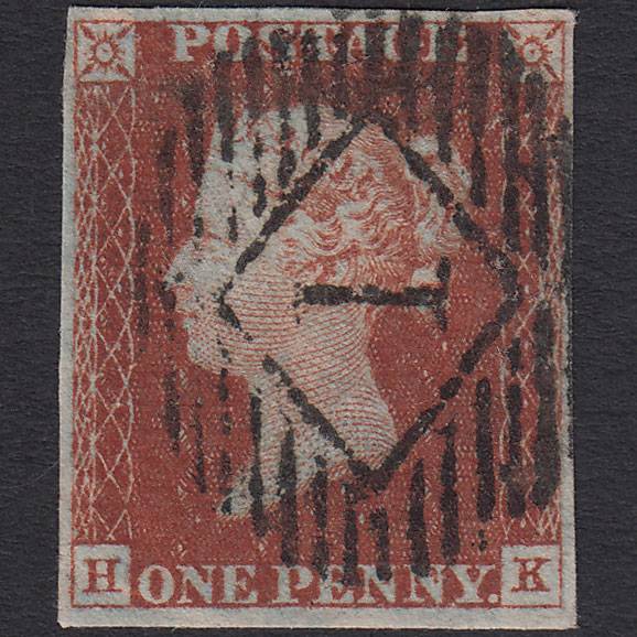 GB QV 1841 1d Red-brown (Plate 47) SG8-B1(1) HK FU 4 Margins London IS 1