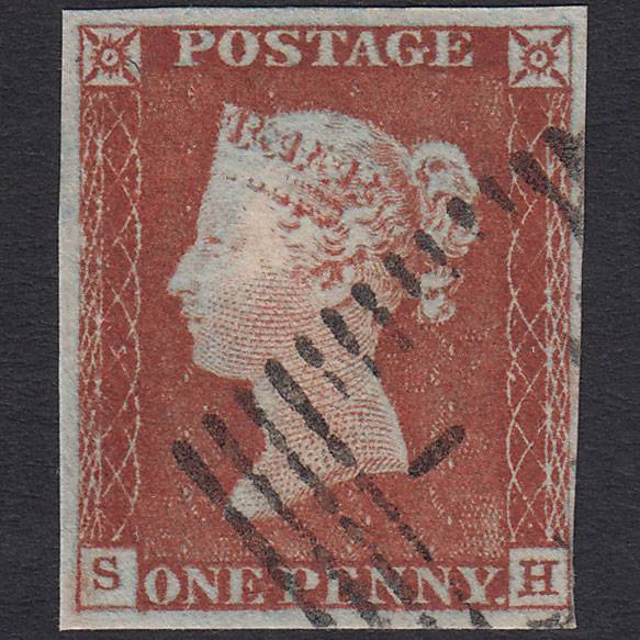 GB QV 1841 1d Red-brown (Plate 49) SG8-B1(1) SH VFU 4 Margins Scotland