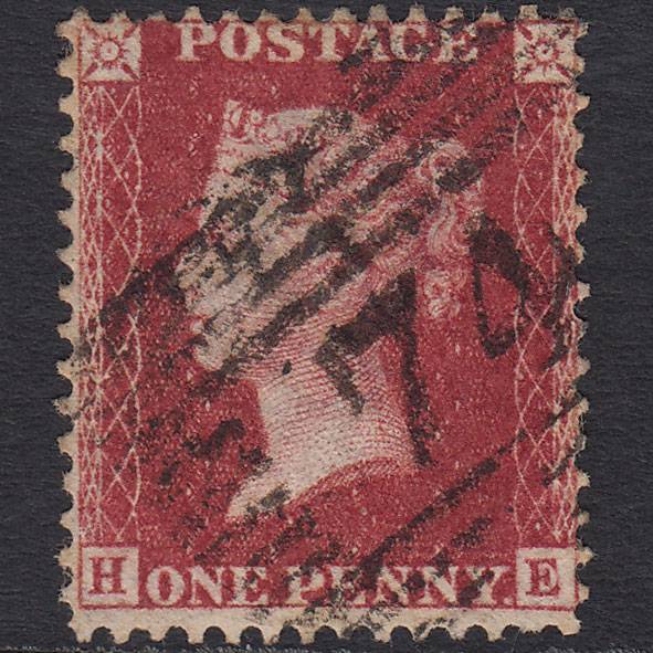 GB QV 1857 1d Deep Rose-red (Plate 43) SG41-C10(4) HE GU Coldstream 74