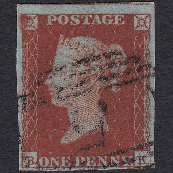 GB QV 1841 1d (Plate 53) SG10-B1(4) BK FU 4 Margins Accrington 5