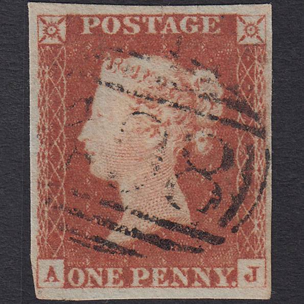 GB QV 1841 1d Pl 62 SG8-B1(1) AJ FU Missing Imprimatur 4M Manchester 498