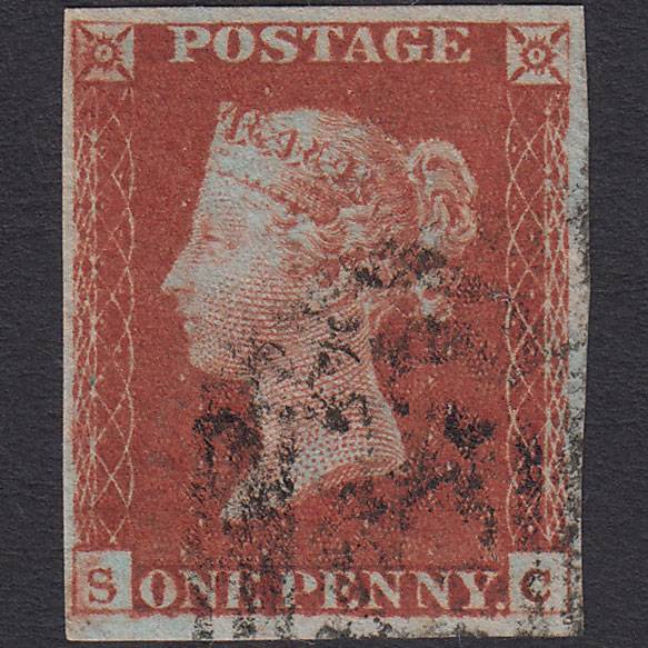 GB QV 1841 1d Red-brown (Plate 60) SG8-B1(1) SC VFU 4 Margins