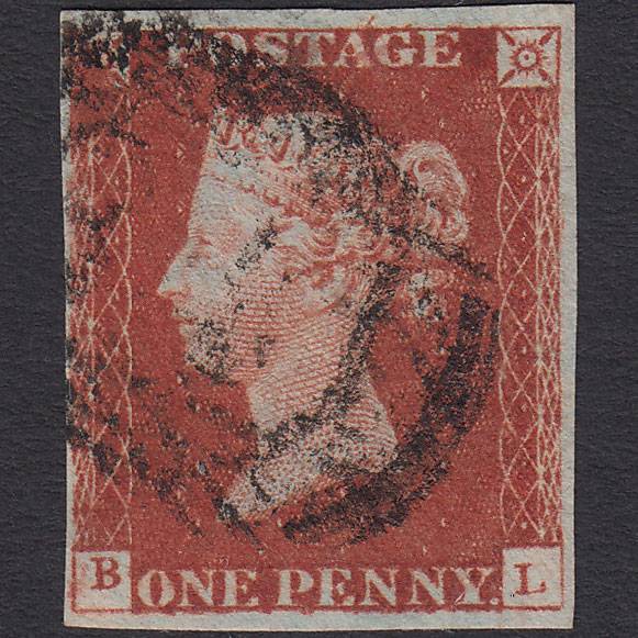 GB QV 1841 1d Deep Red-brown (Plate 60) SG10-B1(4) BL VFU 4 Margins