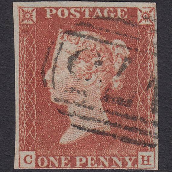GB QV 1841 1d Red-brown (Plate 52) SG8-B1(1) CH FU 4M Loughborough 475
