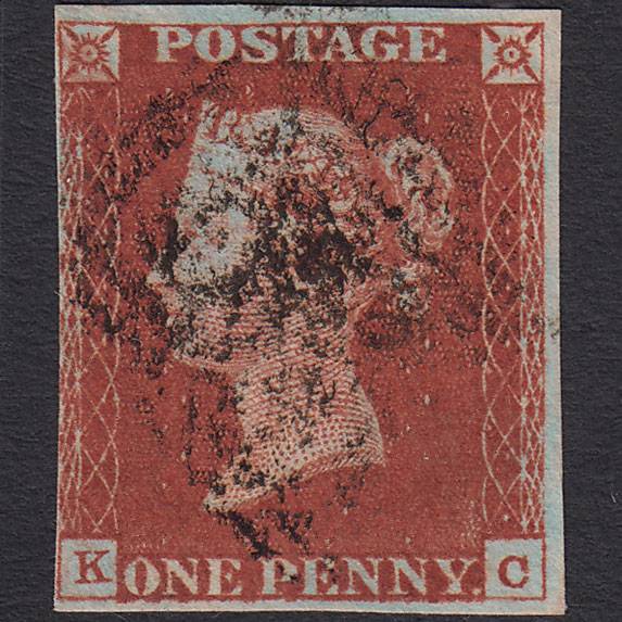 GB QV 1841 1d Deep Red-brown (Plate 60) SG10-B1(4) KC GU nr 4 Margins
