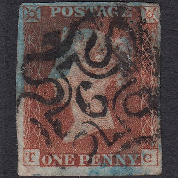 GB QV 1841 1d Red-brown (Plate 33) SG8-B1(1) TC GU 4 Margins No.6 in MX