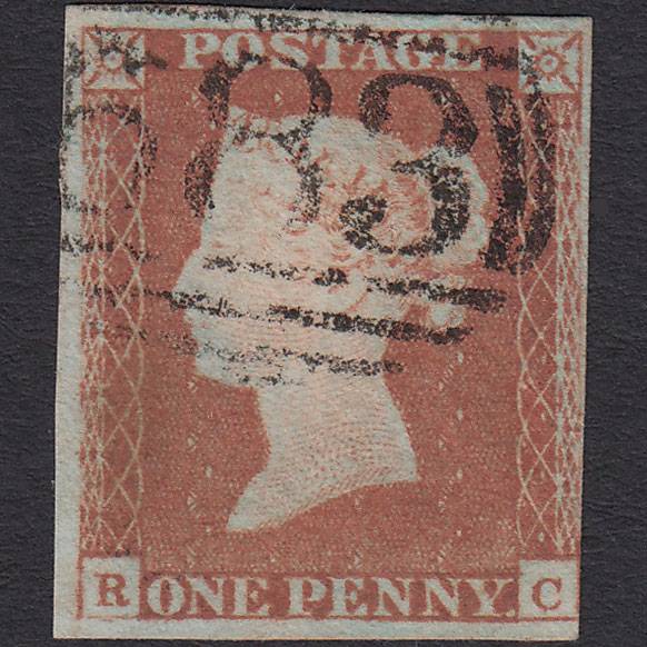 GB QV 1841 1d (Plate 75) SG8-B1(1) Const Var RC FU nr 4M Nottingham 583