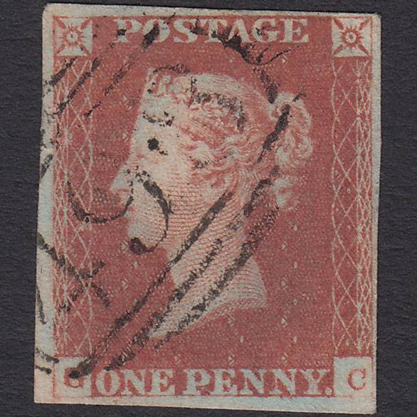 GB QV 1841 1d Red-brown (Plate 81) SG8-B1(1) GC VFU 4M Manchester 498