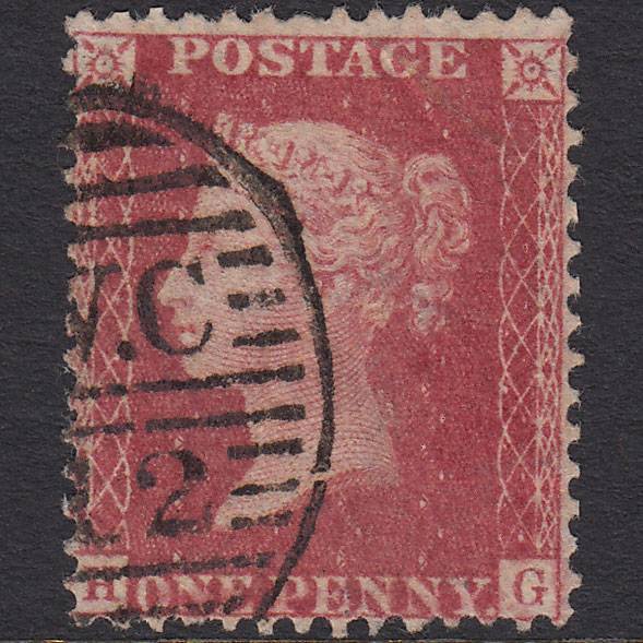 GB QV 1857 1d Rose-red (Plate 66) SG40-C10(1) HG FU London D&S WC12