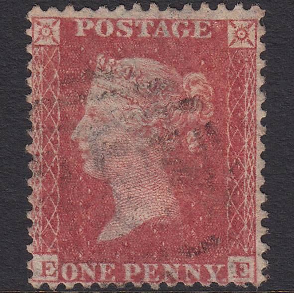 GB QV 1857 1d Rose-red (Plate 63) SG40-C10(1) EE FU Light Cancel