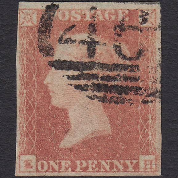 GB QV 1841 1d Red-brown (Plate 91) SG8-B1(1) EH FU 4 Margins