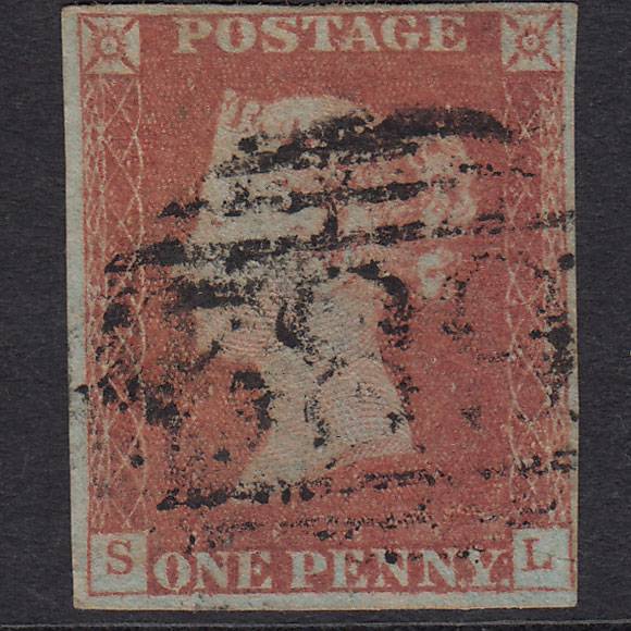 GB QV 1841 1d Red-brown (Plate 76) SG8-B1(1) SL GU 4M ST Leonards 682