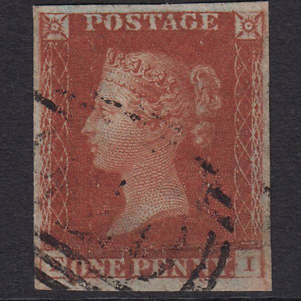 GB QV 1841 1d (Plate 58) SG10-B1(4) RE-entry FI GU 4M Light Cancel