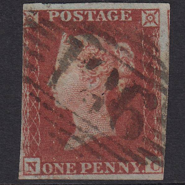 GB QV 1841 1d Deep Red-brown (Plate 144) SG10-B2(1) NC GU 3 Margins Ireland