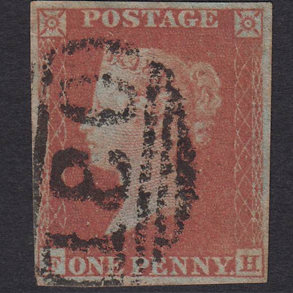 GB QV 1841 1d Red-brown (Plate 129) SG8-B2(1) FH GU 4 Margins Chester 180