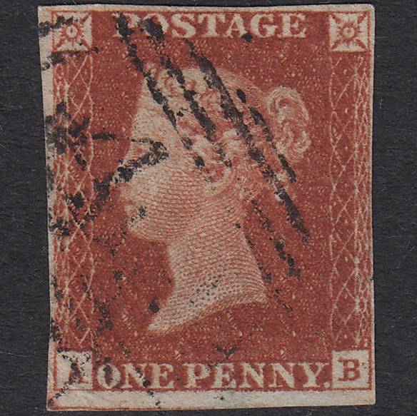 GB QV 1841 1d Pl 51 SG8-B1(1) Const Var AB GU Missing Imprimatur Nr 4M