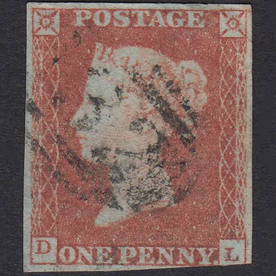 GB QV 1841 1d Red-Brown Plate 97 SG8-B1(1) DL GU 3 Margins Brighton 132