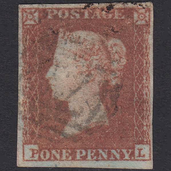 GB QV 1841 1d Red-Brown Plate 91 SG8-B1(1) PL FU 4 Margins