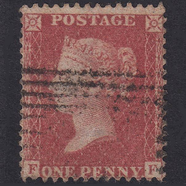 GB QV 1857 1d Rose-Red Plate 42 SG40-C10(1) FF GU Scotland