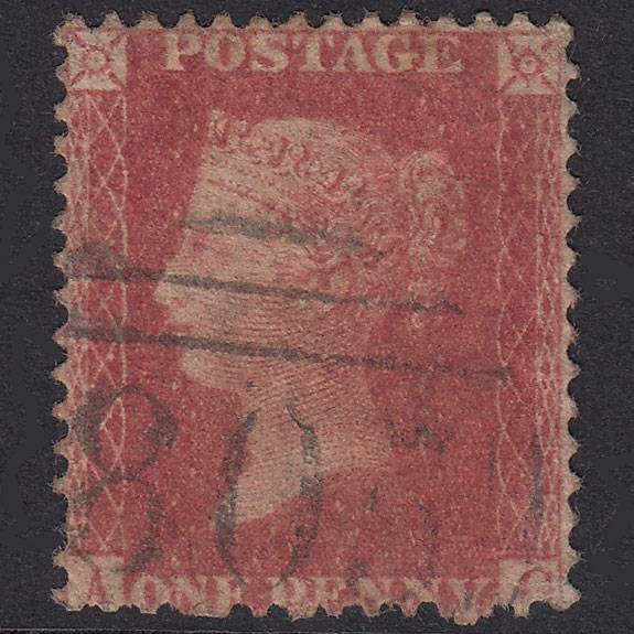 GB QV 1857 1d Pl 52 SG40-C10(1) AG GU Imprimatur Torquay 805 Well Centred