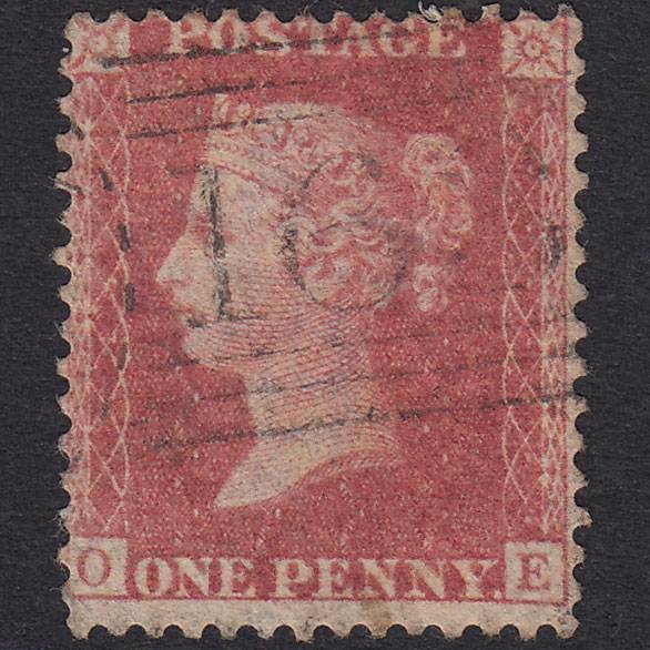 GB QV 1857 1d Rose-Red Plate 47 SG40-C10(1) OE GU Greenock 163