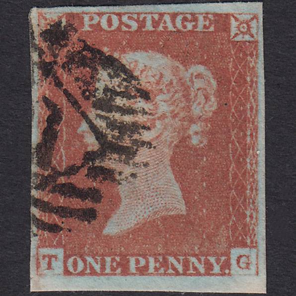 GB QV 1841 1d Red-Brown Plate 81 SG8-B1(1) TG GU 4M London IS Cancel