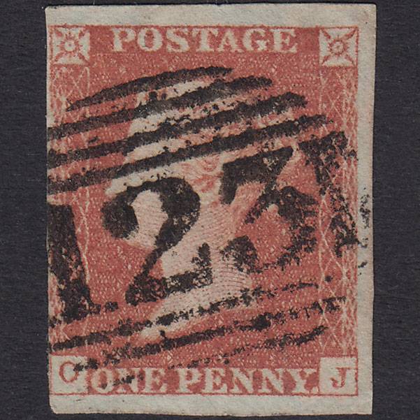 GB QV 1841 1d Pl 95 SG8-B1(1) OJ FU Nr 4M Bridgwater 123 Later State?