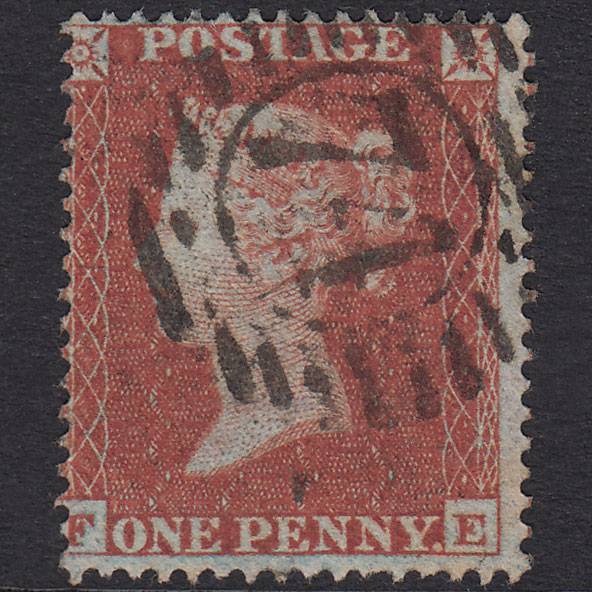 GB QV 1854 1d Red-Brown Plate R6 SG17-C1(1) FE FU London D&S 74