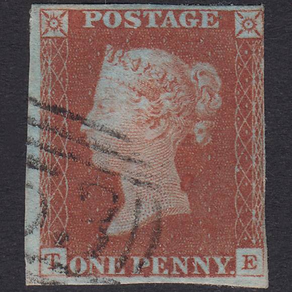 GB QV 1841 1d Red-Brown Plate 68 SG8-B1(1) TE FU Missing Imprimatur Nr 4M