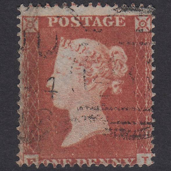 GB QV 1854 1d Red-Brown Plate 167 SG17-C1(1) FI GU Liverpool 466 Spoon