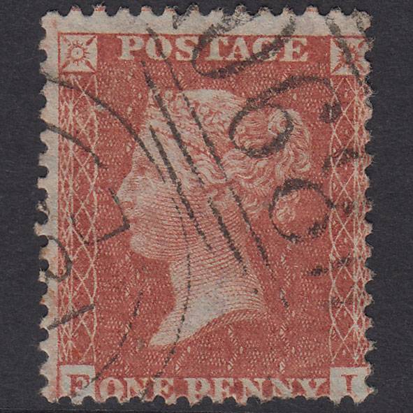GB QV 1855 1d Red-Brown Plate 12 SGC6(1) FI GU Windsor 890