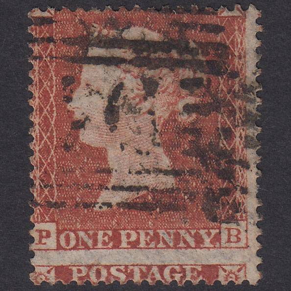 GB QV 1854 1d Red-Brown Plate R3 SG17-C1(1) PB FU Scotland