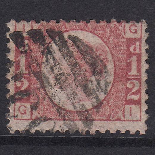 GB QV 1870 1/2d Rose Plate 19 SG49-G4 GI GU