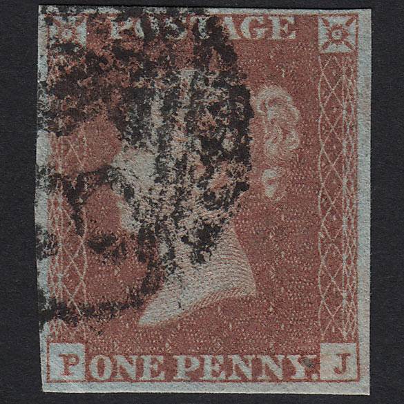 GB QV 1841 1d (Plate 127) SG8-B2(1) PJ FU Ashton-under-lyme 32 4 Margins