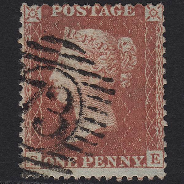 GB QV 1856 1d Red-brown (Plate 46) SG29-C8(1) SE GU London IS 73
